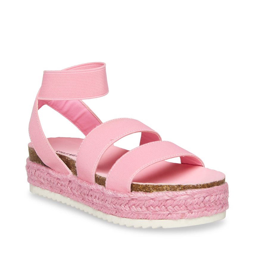 Pink Steve Madden Jkimmie Kids' Platform Sandals | PH 5691PWY